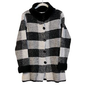 Maryline Large Check Plaid Cardigans